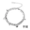 Pulseira nova de aço titânio japonesa e coreana para meninas, temperamento de nicho, joias da moda, pulseira de aço inoxidável, versátil, não desbota, atacado