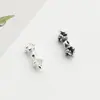 Prata de lei S925 prata tailandesa diamante pilão DIY contas corda de trança com contas estilo Xizang pulseira de brincar colar contas soltas acessórios