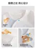 Body de Bebê Anji Little Duck Primavera e Outono Classe A com Fecho de Botão na Entreperna Algodão Puro Sem Costura Triângulo Macacão de Bebê com Velcro Roupa de Casa para Bebê Roupa Infantil