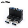 Adaptador de computadora de extensión de datos en ángulo recto USB3.0 macho a hembra de codo inferior, tipo L, 90 grados macho a hembra