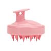 Em estoque atacado silicone shampoo escova cabeça massagem pente limpeza couro cabeludo banho escova silicone meridiano banho massagem escova
