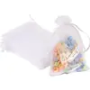 Bolsa transparente transfronteriza bolsa de embalaje para joyería bolsa lisa de malla de organza bolsa de prueba de regalo para joyería bolsillo de paquete