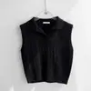 Chaleco de Punto con Cuello en V Retorcido para Mujer, Nuevo Estilo Verano 2026, Se Usa por Fuera o como Capa Interior con Cuello de Polo