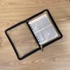 Funda blanda de PVC con polvo de purpurina, cierre de cremallera, agenda de mano A5, cuadrícula de cuatro, álbum de fotos para seguir estrellas, libro de tarjetas de 6 agujeros brillante, libro de almacenamiento de joyas