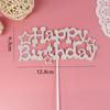 Adorno para Pastel de Cumpleaños con Tarjeta de Brillo "Feliz Cumpleaños", Decoración para Pastel Empaquetada Individualmente