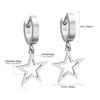 Brincos Europeus e Americanos Joias Moda Feminina Personalidade Estrela Redondo Geométrico Brincos Aço Inoxidável Brincos Fabricante Atacado