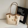 Bolso de Gran Capacidad para Mujer Primavera y Verano Diseño Nicho 2025 Nuevo Bolso de Hombro Casual Simple Textura Bolso Tote para Viaje