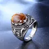 Anel Geométrico Masculino em Aço Inoxidável Galvanizado Estilo Europeu e Americano Primavera 2025 Anel Fashion para o Dia a Dia