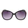 Venta directa de fábrica 2574 elegantes gafas de sol de plástico con montura negra, gafas de sol con protección UV para mujeres europeas y americanas.