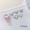 Joyería para uñas corazón de melocotón torcido fondo puntiagudo joyería de diamante 8*9mm popular en internet amor Super Brillante corazón torcido de uña diamante venta al por mayor