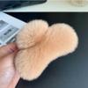 Acessório de cabelo de pelúcia fofo com presilha de tubarão grande para a parte de trás da cabeça, temperamento de coelho Rex de alta qualidade para meninas