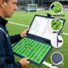 Pizarra táctica de hockey, magnética de doble cara, para entrenar e instruir durante los partidos, plegable y portátil, plan de lección de hockey sobre hielo