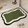 Tapete de piso de lama de diatomáceas, tapete de banheiro absorvente antiderrapante, tapete de entrada de banheiro doméstico, tapete de pé durável para entrada de vaso sanitário