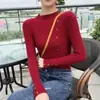 Nuevo Suéter de Cuello Semi Alto Delgado 2024 Camisa Base Otoño e Invierno Nuevo Estilo Coreano Ropa Exterior Versátil Ropa de Punto Adelgazante
