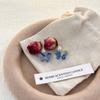 Aretes de Flor Eterna Natural para Mujer Aretes de Diseño Suave Mori Súper Hada Flor Real Rosa Perla Aretes Suaves Elegantes