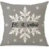 Juego de Fundas de Almohada Transfronterizas para Navidad Europea y Americana, Funda para Cojín de Sofá de Sala de Estar, Funda para Almohada de Cintura con Reno Papá Noel Árbol, Suministro de Fábrica