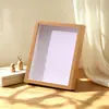 Porta-Retrato 3D Vazado Atacado Moldura de Madeira de Parede para Flores Secas Espécimes de Borboleta Flores Preservadas Artesanais Porta-Retrato A4