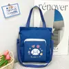 Bolso de Lona Nuevo 2025 para Mujer, Bandolera de un Solo Hombro, Gran Capacidad, Versátil, Bolso de Lona Estilo Ins para Estudiantes, Mochila para Tutorías al por Mayor