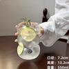 Venta al por mayor de fábrica leche Huhu lindo vaso de cristal taza de desayuno para leche simple taza para yogur y cereales gran capacidad taza de café