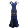 Vestido Amazônico Bordado à Mão com Contas e Lantejoulas Novo para Exportação Anos 1920 Vestido de Banquete Europeu e Americano Lote