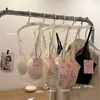 Lingerie sexy de renda francesa com decote em V profundo para mulheres com seios pequenos, push-up, sem aro, com top interno, novidade transfronteiriça 1026