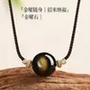 Colgante de Obsidiana Genuina para la Buena Suerte, Collar de Cuentas de la Suerte Benmingnian para Hombres y Mujeres, Colgante Estilo Pareja, Regalo de Cristal