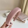 Diadema Coreana Versátil 2022 de Caña Alta Rosa con Cabeza de Esponja para Mujer, Accesorio para el Cabello de Ala Ancha para Salir