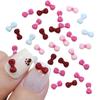 Verão Sweet Kitty Bow Nail Art Acessórios Cartoon Bonito Pequeno Bow Tie Resina Acessórios Diamante Nail Decoração
