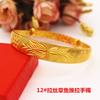 Moda de larga data nuevo pulsera de latón chapado en oro de empuje y extracción oro de arena de Vietnam joyería de boda al por mayor