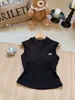 Chaleco de punto sin mangas en capas de estilo francés casual con capucha para mujer, ligero, cómodo, de corte holgado, versátil, transpirable, T-shirt amigable con la piel