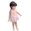 Roupa de Banho Infantil Meninas Coreia do Sul Maiô Bebê Férias Secagem Rápida Alça Princesa Fofo