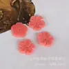 Pó Prensado Esculpido Duas Cores Flor de Cinco Pétalas Flor de Cerejeira Coral Contas Soltas 18mm Flor Grampo de Cabelo Acessórios de Cabelo Material de Joalheria Acessórios