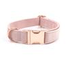 Fan ha collar para perro oro rosa collar para mascota terciopelo en polvo oro rosa collar para perro generación de letras transfronterizas