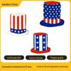Decoração de festa de chapéu alto de poliéster para o Dia da Independência dos Estados Unidos, suprimentos para festa personalizados, decoração de chapéu alto para o Dia Nacional dos Estados Unidos