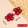Hebilla de placa de cheongsam, hebilla de borla de cuentas de jade de estilo nacional rojo de Año Nuevo, botón decorativo retro hecho a mano de la dinastía Han.