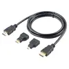 Adaptador HD HDMI 3 em 1 Mini micro hdmi para cabo hdmi 3 em 1 outlet de fábrica revolucionário