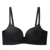 Ropa interior nueva para mujer con estampado de leopardo, busto pequeño, push-up, soporte lateral, anti-caída, sexy, escote en V profundo, sin varillas, cómoda, sin costuras, espalda hermosa