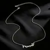 Joyería Transfronteriza Europea y Americana Acero Inoxidable Letra Inglesa Pulsera Collar Mama Regalo Día de la Madre Sensación Simple y de Alta Gama