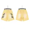 Hellstar Transfronteiriço Marca Tendência Europeia e Americana Verão Casual Esportivo Unissex Shorts Lavados Calças de Cinco Pontos