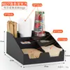 Soporte para Vasos Tienda de Té con Leche Café Suministros Comerciales para Bar Caja de Almacenamiento para Servilletas y Popotes Soporte Desechable para Vasos Dispensador de Vasos