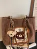 Bolso Tote Retro Estilo Universitario Coreano para Mujer, Nuevo Modelo Primavera 2026, Bolso de Hombro Bajo el Brazo, Bolso de Gran Capacidad para Viajes Diarios
