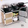 Gabinete de cocina de montaje simple, armario multifuncional, gabinete de almacenamiento de acero inoxidable, aparador, estante para estufa, nuevo producto