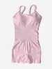 Traje de yoga de una pieza sin costuras europeo y americano para mujer, body tipo camisola deportiva sexy, ajustado, control de abdomen, realza glúteos, conjunto de fitness