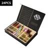 Juego de Vajilla de Acero Inoxidable 1010 Caja de Regalo de 24 Piezas Juego de Cuchillo, Tenedor y Cuchara Estilo Occidental Regalo Transfronterizo con Logo Personalizable
