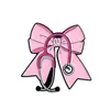Corazón Rosa Serie Médica Moño Broche Estetoscopio Día de la Enfermera Doctor Accesorio Metálico Versátil Pin de Decoración