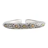 Rei Veado Dourado Prata Pura 999 Retrô Elegante Estilo Nacional Design Sólido Pulseira de Peônia Pulseira Feminina Presente Novo Produto
