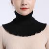 Bufanda de Nuevo Estilo Suéter de Mujer Otoño e Invierno Cálido Cubre Cuello Cervical Combinable Decorativo Cuello Falso Cuello de Lana Tejido Bufanda