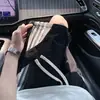 Shorts Listrados Azul Marinho e Amarelo de Secagem Rápida para Homens, Shorts de Verão Retrô Retos Largos de Cinco Pontos, Shorts Esportivos de Basquete da Moda Estilo Americano