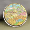 Monedas conmemorativas de ciudades, recuerdos turísticos, monedas coloridas en relieve con paisajes arquitectónicos de Beijing, Shanghái y Nanjing, monedas conmemorativas coleccionables