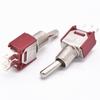 Interruptor Basculante Micro Interruptor de Alimentación 3 Pines 3 Posiciones MTS-103 Interruptor de Botón Rojo Plata